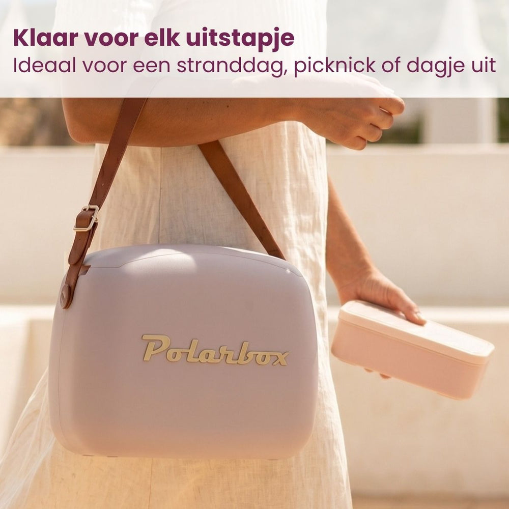 Polarbox Mini Glacière / Sac Isotherme avec 2 Boîtes à Lunch - Pearl-Gold - 6 litres