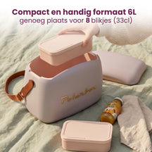 Polarbox Mini Glacière / Sac Isotherme avec 2 Boîtes à Lunch - Pearl-Gold - 6 litres