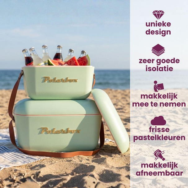 Glacière Polarbox - Glacière avec Bandoulière - Olive Green-Gold - 20 litres