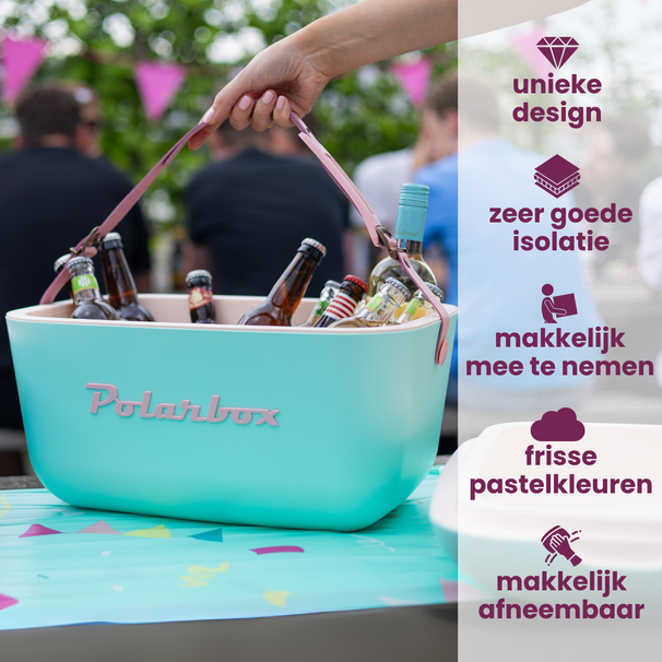 Glacière Polarbox - Glacière avec bandoulière - Violet Sorbet - 12 L