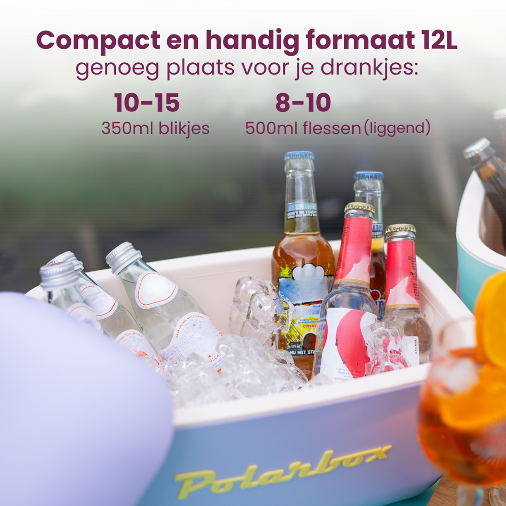 Glacière Polarbox - Glacière avec bandoulière - Lime-Lilac - 12 litres