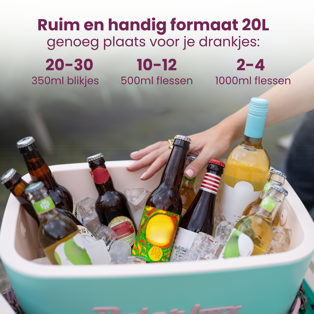 Glacière Polarbox - Glacière avec bandoulière - Marine-Moutarde - 20 litres