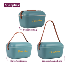 Glacière Polarbox - Glacière avec bandoulière - Marine-Moutarde - 20 litres
