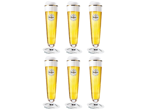 Set de verres à bière Warsteiner - Verres à bière sur pied - 30 cl - 6 pièces