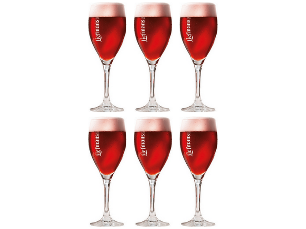Ensemble de verres a bière Liefmans - Sur pied - en verre - 25 cl - 6 pièces