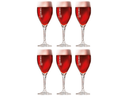 Ensemble de verres a bière Liefmans - Sur pied - en verre - 25 cl - 6 pièces