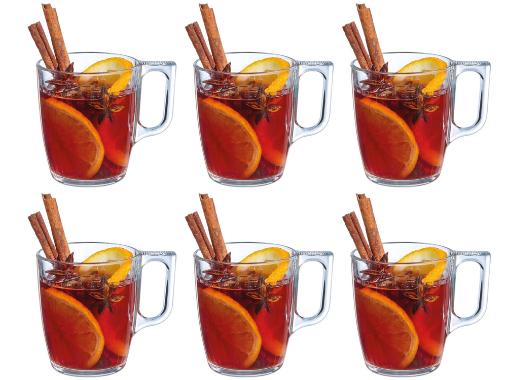 Ensemble de verres à thé Luminarc - Avec anse - Central - 250 ml - 6 pièces