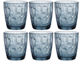 Ensemble de verres a eau Bormioli Rocco - Bleu - Diamond - 300 ml - 6 pièces
