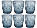 Ensemble de verres a eau Bormioli Rocco - Bleu - Diamond - 300 ml - 6 pièces