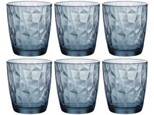 Ensemble de verres a eau Bormioli Rocco - Bleu - Diamond - 300 ml - 6 pièces