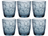 Ensemble de verres a eau Bormioli Rocco - Bleu - Diamond - 300 ml - 6 pièces