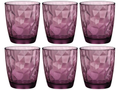 Ensemble de verres a eau Bormioli Rocco - Violet - Diamond - 300 ml - 6 pièces