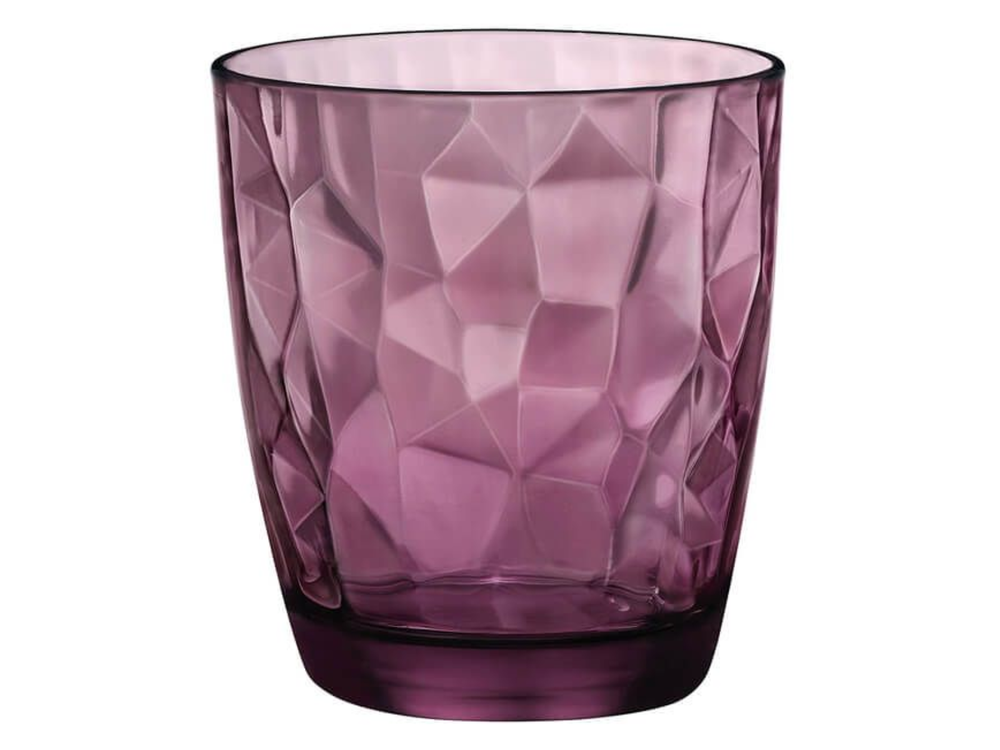 Ensemble de verres a eau Bormioli Rocco - Violet - Diamond - 300 ml - 6 pièces