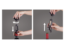 Tire-bouchon Vacu Vin - Tire-bouchon a vis - Twister - 223 mm - Noir