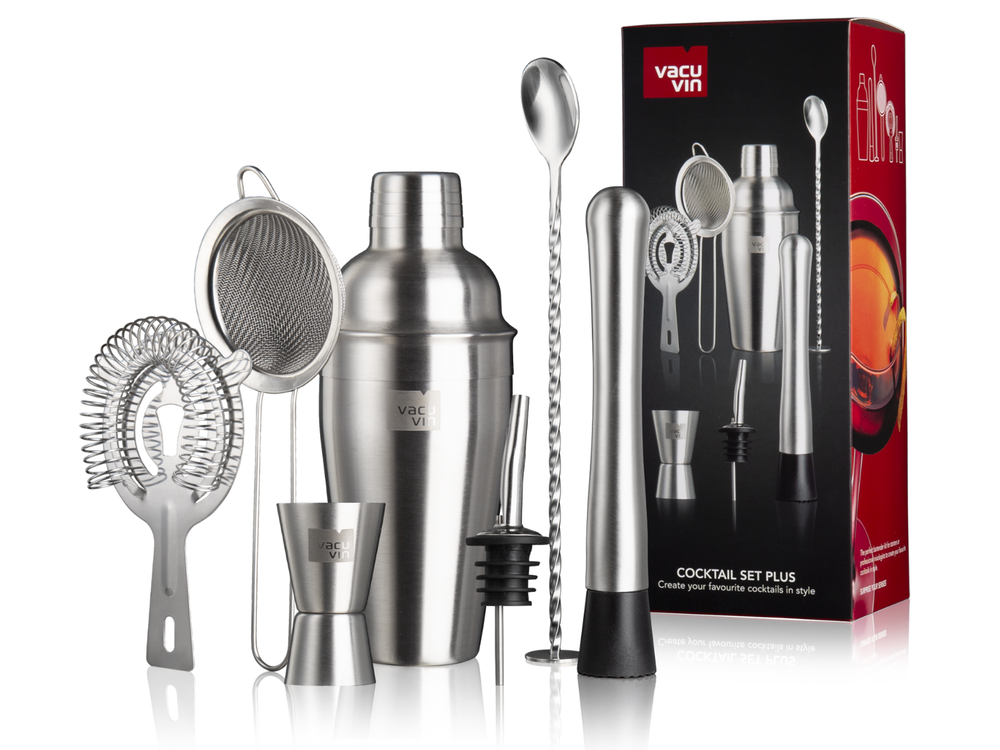 Set de cocktail Vacu Vin - Shaker à cocktail - Plus - 550 ml - 7 pièces