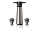 Ensemble de pompe a vin Vacu Vin - Wine Saver - en acier inoxydable - 3 pieces