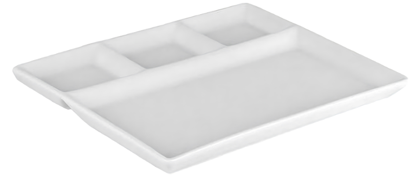 Ensemble d'assiettes a fondue Cookinglife - Assiettes BBQ - 26x20 cm - 4 pièces