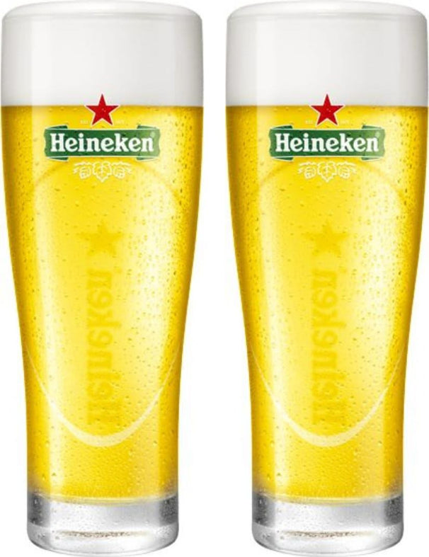 Set de verres à bière Heineken - Verres à pils - Ellipse - 250 ml - 2 pièces