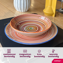 Set de vaisselle Cookinglife - 6 personnes - Rhythm & Lines - 26,5 cm - 18 pieces