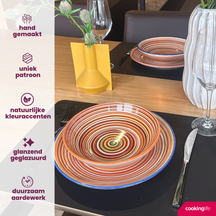 Set de vaisselle Cookinglife - 6 personnes - Rhythm & Lines - 26,5 cm - 18 pieces