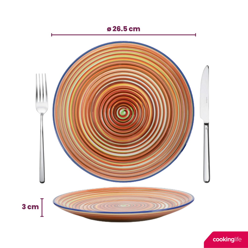 Set de vaisselle Cookinglife - 6 personnes - Rhythm & Lines - 26,5 cm - 18 pieces