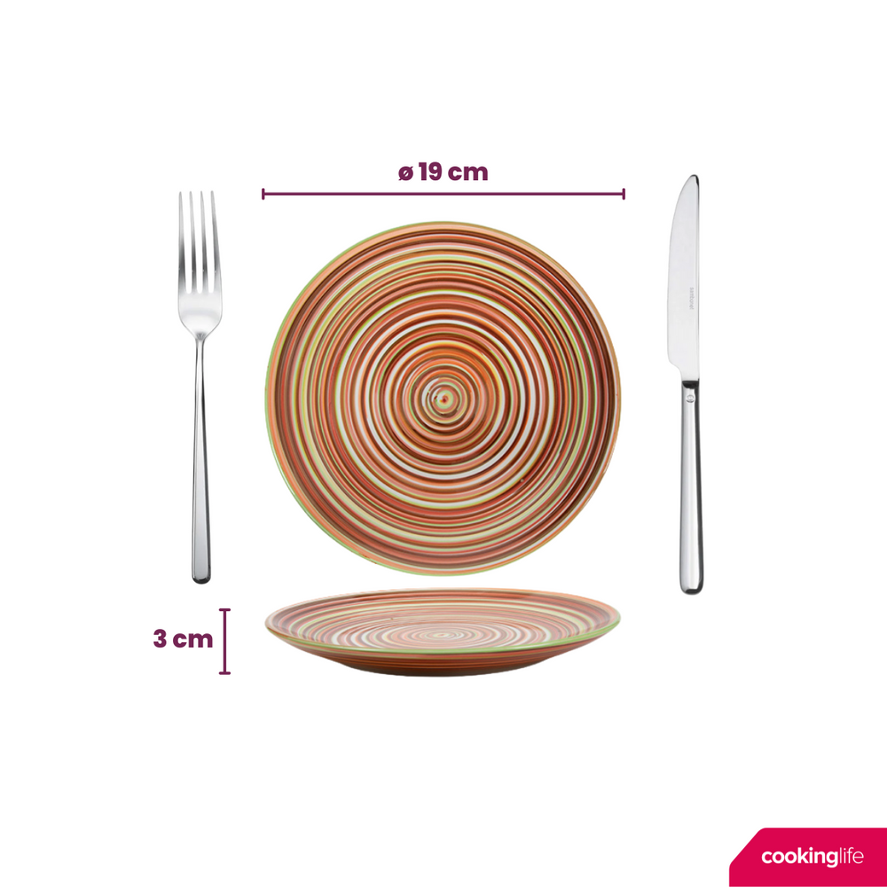 Set de vaisselle Cookinglife - 6 personnes - Rhythm & Lines - 26,5 cm - 18 pieces