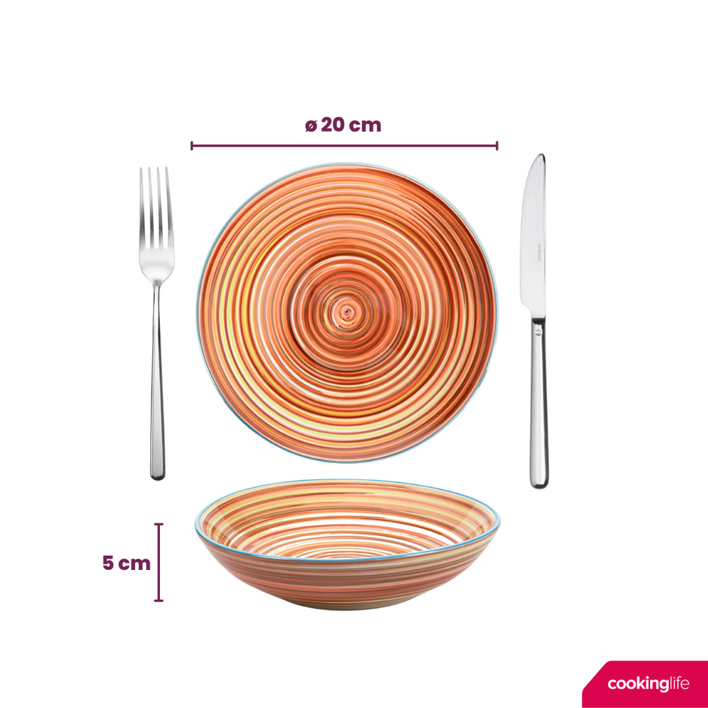 Set de vaisselle Cookinglife - 6 personnes - Rhythm & Lines - 26,5 cm - 18 pieces