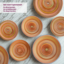 Set de vaisselle Cookinglife - 6 personnes - Rhythm & Lines - 26,5 cm - 18 pieces