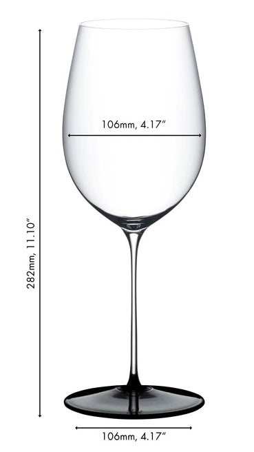 Ensemble de verres à vin Riedel Fatto A Mano Black Tie - Bordeaux Grand Cru, Bourgogne Grand Cru, Riesling & Chardonnay élevé en fût - 4 pièces