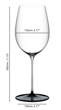 Ensemble de verres à vin Riedel Fatto A Mano Black Tie - Bordeaux Grand Cru, Bourgogne Grand Cru, Riesling & Chardonnay élevé en fût - 4 pièces