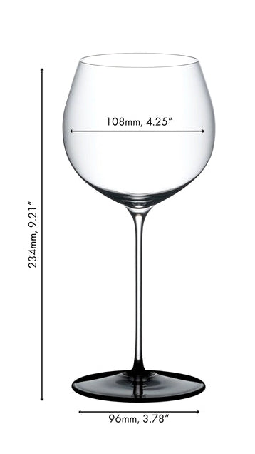 Ensemble de verres à vin Riedel Fatto A Mano Black Tie - Bordeaux Grand Cru, Bourgogne Grand Cru, Riesling & Chardonnay élevé en fût - 4 pièces