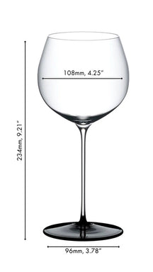 Ensemble de verres à vin Riedel Fatto A Mano Black Tie - Bordeaux Grand Cru, Bourgogne Grand Cru, Riesling & Chardonnay élevé en fût - 4 pièces