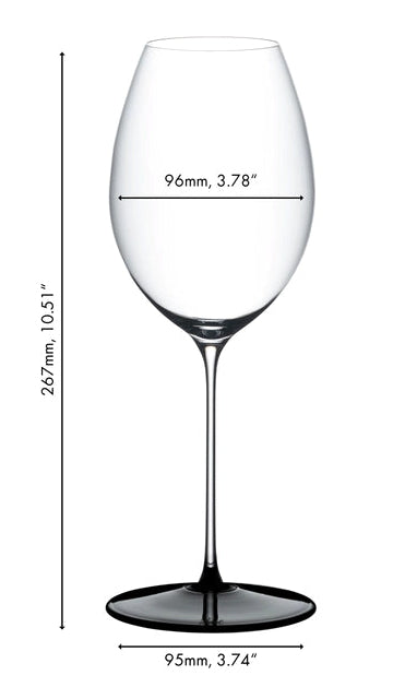 Verre à vin rouge Riedel Fatto A Mano Black Tie - Hermitage / Syrah - 668 ml