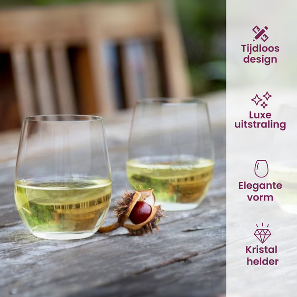 Ensemble de verres a vin Riedel - Verres a vin rouge/blanc - 620 ml - 8 pieces