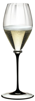 Verre à champagne Riedel Fatto A Mano Performance - tige noir - 375 ml