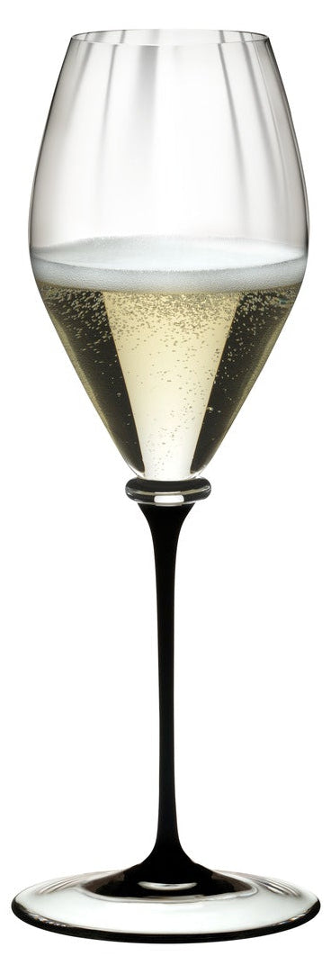 Verre à champagne Riedel Fatto A Mano Performance - tige noir - 375 ml