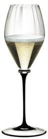 Verre à champagne Riedel Fatto A Mano Performance - tige noir - 375 ml