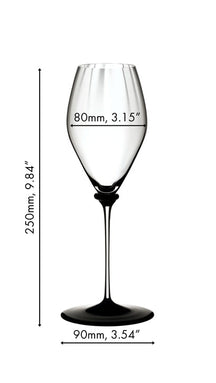Verre à champagne Riedel Fatto A Mano Performance - Pied noir - 375 ml