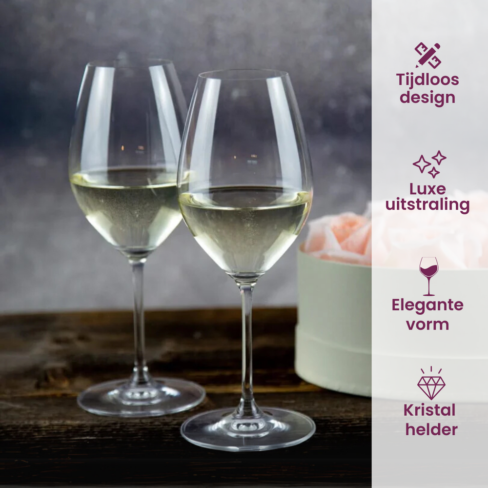 Ensemble de verres a vin Riedel - Verres a vin blanc - Vinum - 350 ml - 8 pièces