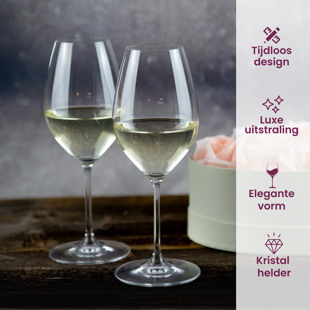 Ensemble de verres a vin Riedel - Verres a vin blanc - Vinum - 350 ml - 8 pièces