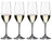 Verres à champagne Riedel Vivant - flûtes à champagne - 290 ml - 4 pièces