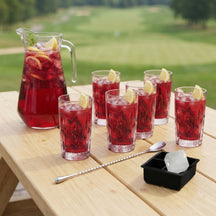 Set à cocktail Red Annie - Carafe 1,6 L avec 6 verres longdrink 490 ml, cuillère à cocktail & moule à glaçons
