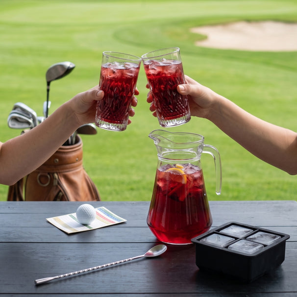 Set à cocktail Red Annie - Carafe 1,6 L avec 6 verres longdrink 490 ml, cuillère à cocktail & moule à glaçons