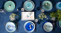 Ensemble d'assiettes de dîner Cookinglife - Delice Blue - ø 26,5 cm - 6 pièces