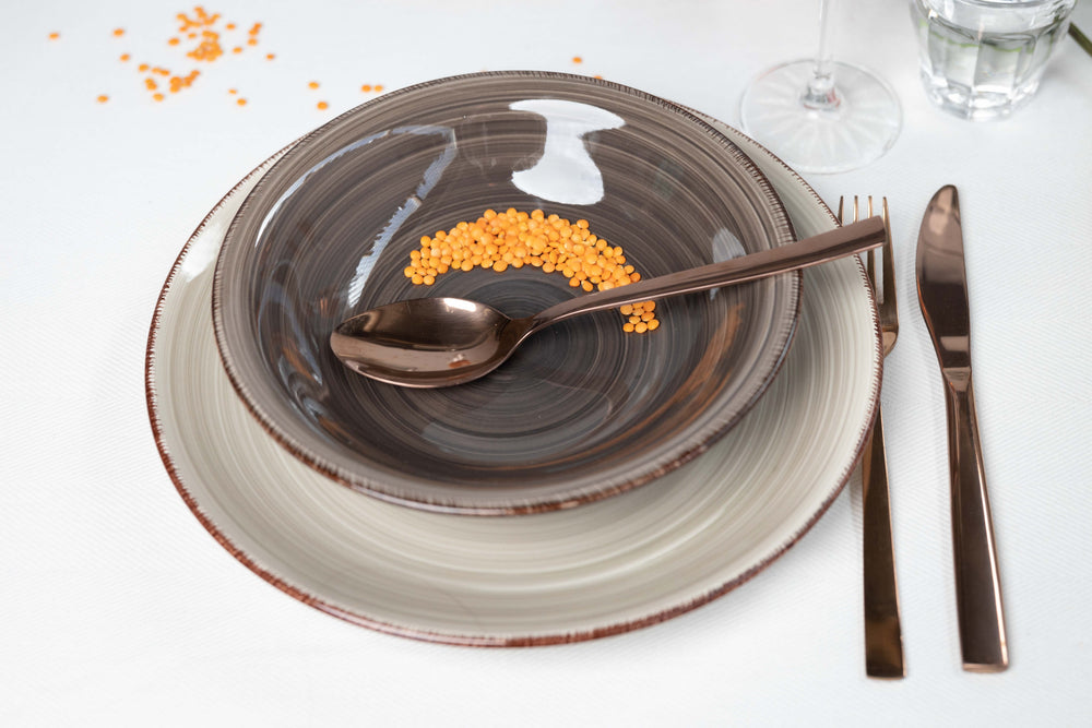 Set d'assiettes à dîner Cookinglife - Delice Gris - ø 26,5 cm - 6 pièces