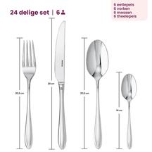 Sambonet Ménagère Dream - Acier Inoxydable - 24 pièces / 6 personnes