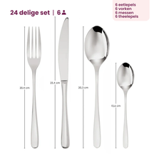 Ensemble de couverts Sambonet Taste Cuivre 24 pièces