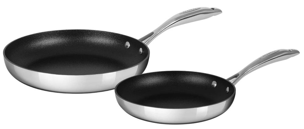 SCANPAN HaptIQ Batterie de cuisine ø 24 & 28 cm - compatible avec toutes les sources de chaleur - revêtement antiadhésif standard