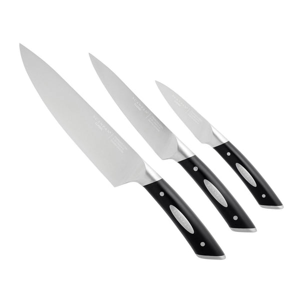 Ensemble de couteaux SCANPAN Classic 3 pièces - Couteau de chef, Couteau d'office & Couteau éplucheur