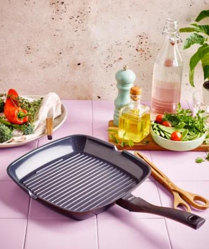 Poêle grill Beka - Poêle à griller - Energy R - 28 x 28 cm - en aluminium